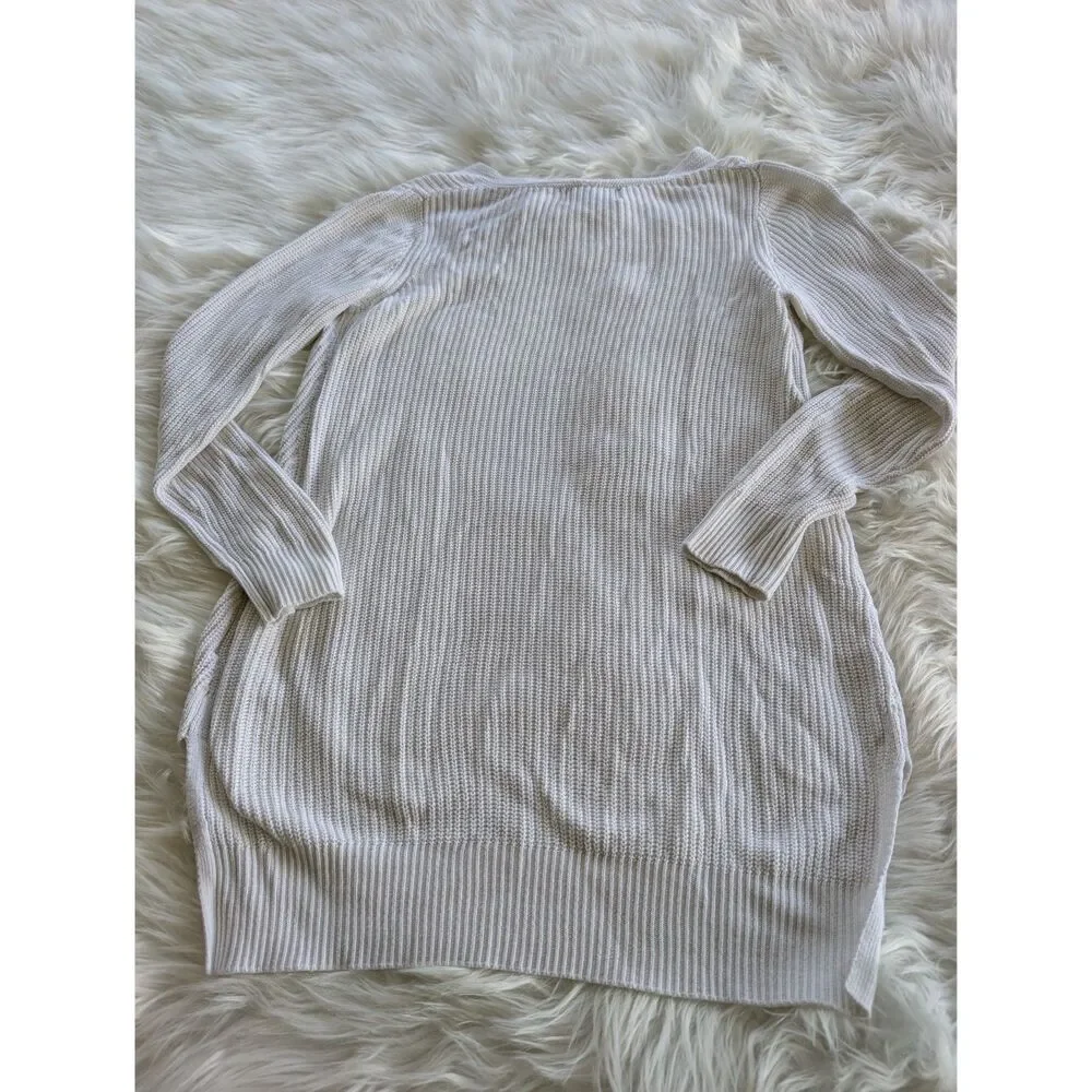 Old Navy White Tunic Long Pullover Sweater, Size Small